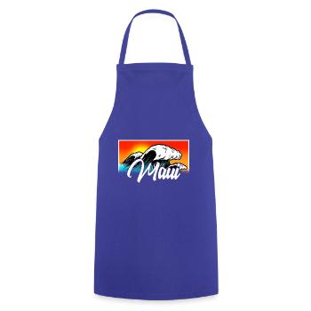 Maui Hawaii Surfen 70er Jahre Strand retro vintage - Kochschürze - Royalblau - Vorne - AI Model Male 185 dark (185cm)