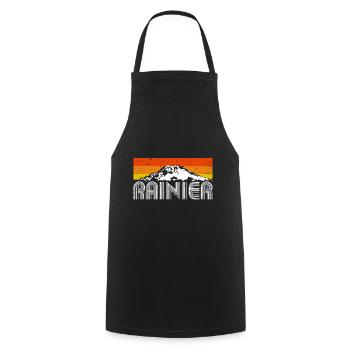 Mont Rainier Nationla Park Montagnes de Washington - Tablier de cuisine - noir - Devant - AI Model Male 185 dark (185cm)