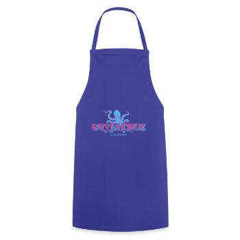 Santa Cruz Californie vintage rétro surfing ville - Tablier de cuisine - bleu royal - Devant - AI Model Male 185 dark (185cm)