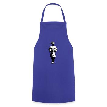 Chef Koch - Hobby / Job Sticker - Kochschürze - Royalblau - Vorne - AI Model Male 185 dark (185cm)