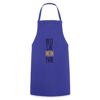 Cat Maman T-shirt maman cadeau de la fête des mères - Tablier de cuisine - bleu royal - Devant - AI Model Male 185 dark (185cm)