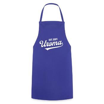 Uroma 2024 Du wirst Urgroßmutter in 24 Urgroßmama - Kochschürze - Royalblau - Vorne - AI Model Male 185 dark (185cm)