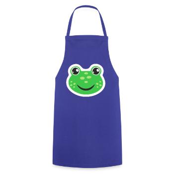 Frosch Karneval Kostüm Froschkostüm Fasching Kröte - Kochschürze - Royalblau - Vorne - AI Model Male 185 dark (185cm)