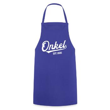 Onkel 2025 Jubiläum Patenonkel Lieblingsonkel - Kochschürze - Royalblau - Vorne - AI Model Male 185 dark (185cm)