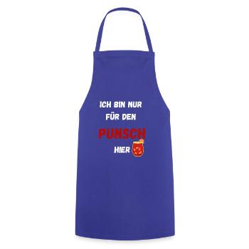 Punch humoristique disant Marché de Noël - Tablier de cuisine - bleu royal - Devant - AI Model Male 185 dark (185cm)