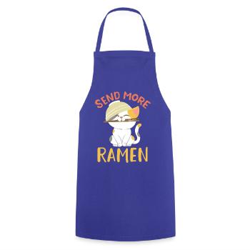Send More Ramen Cute Kawaii Cat Noodle Art - Kochschürze - Royalblau - Vorne - AI Model Male 185 dark (185cm)