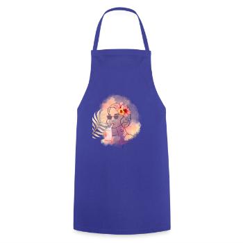 Tropic Mood Summer Design - Cooking Apron - royal blue - Front - AI Model Male 185 dark (185cm)