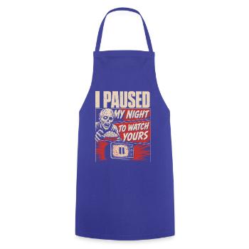 Horror Personality Trait Design - Cooking Apron - royal blue - Front - AI Model Male 185 dark (185cm)
