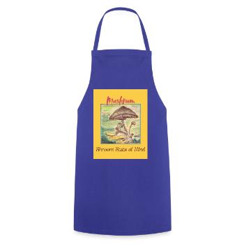 Shroom State of Mind - Cooking Apron - royal blue - Front - AI Model Male 185 dark (185cm)