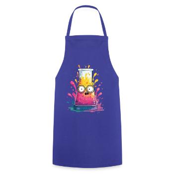 Colorful Test Tube Comic - Cooking Apron - royal blue - Front - AI Model Male 185 dark (185cm)