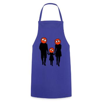 Familie Silhouette Liebe Kinder Eltern Mama Papa - Kochschürze - Royalblau - Vorne - AI Model Male 185 dark (185cm)