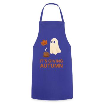 Spiritueux d’automne avec café - Tablier de cuisine - bleu royal - Devant - AI Model Male 185 dark (185cm)