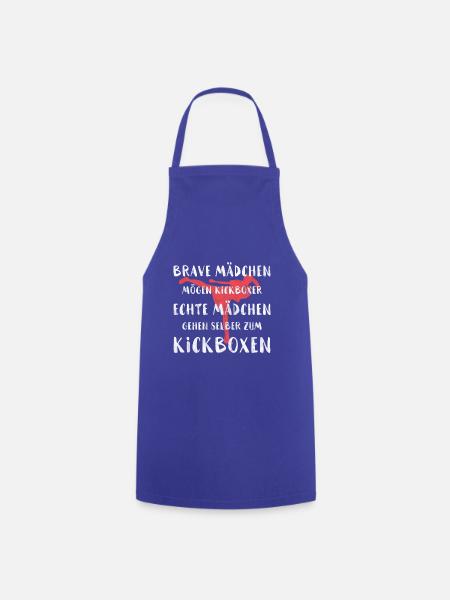 Kickboxen Kickboxer Kampfsport Spruch Geschenk - Kochschürze - Royalblau