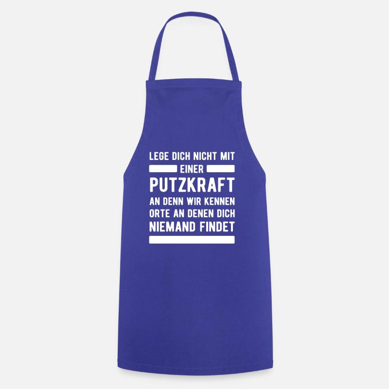 Putzkraft Spruch Geschenk - Kochschürze - Royalblau