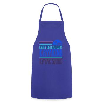 Distrait par le kayak, le canoë en eau vive - Tablier de cuisine - bleu royal - Devant - AI Model Male 185 dark (185cm)