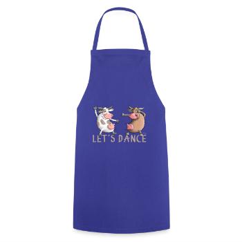 Let's Dance - Lass uns tanzen - Kochschürze - Royalblau - Vorne - AI Model Male 185 dark (185cm)