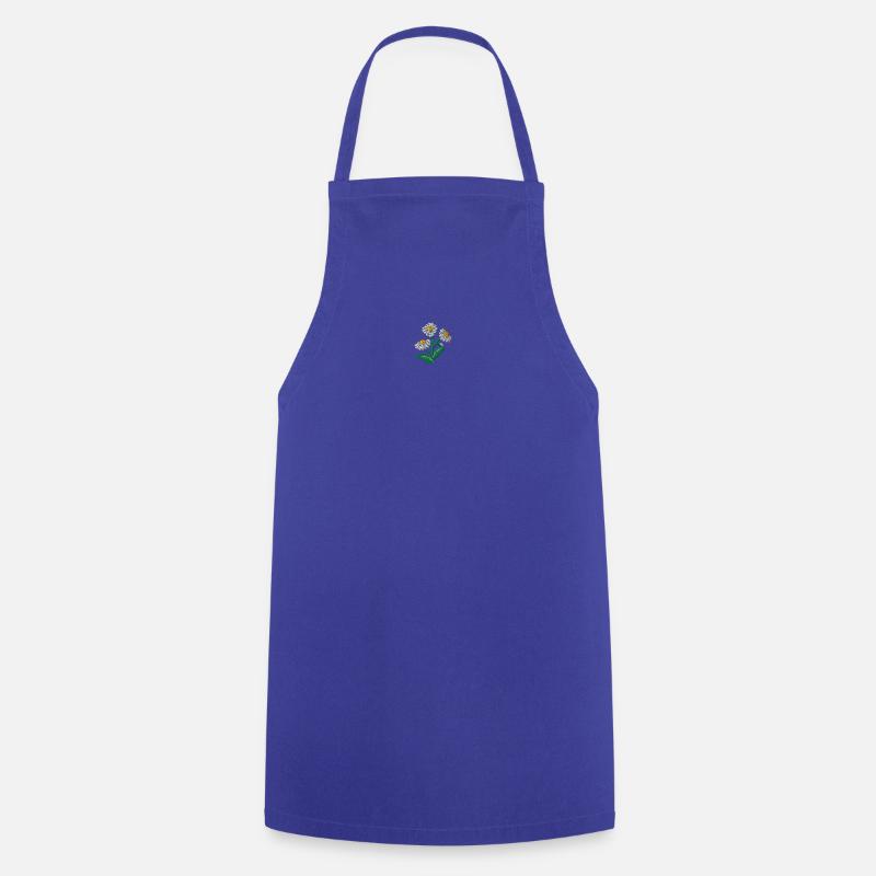 Gänseblümchen - Kochschürze - Royalblau