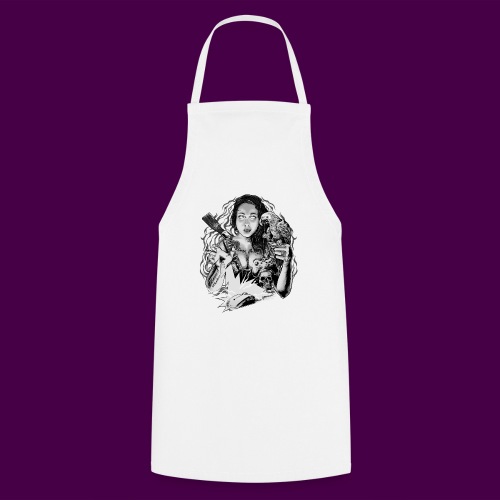 black and white - Cooking Apron