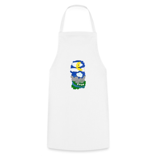 smiling moon and funny sheep - Cooking Apron