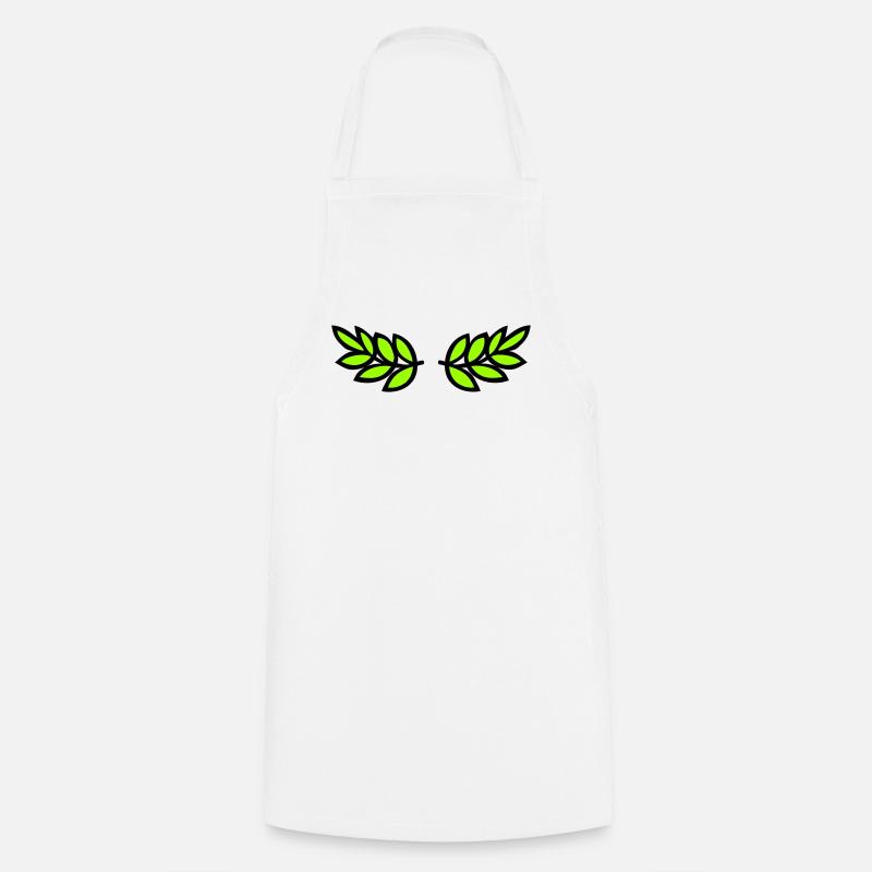 Laurel wreath - Cooking Apron - white