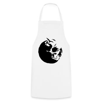 killing moon skull mond - Kochschürze - Weiß - Vorne - AI Model Male 185 dark (185cm)