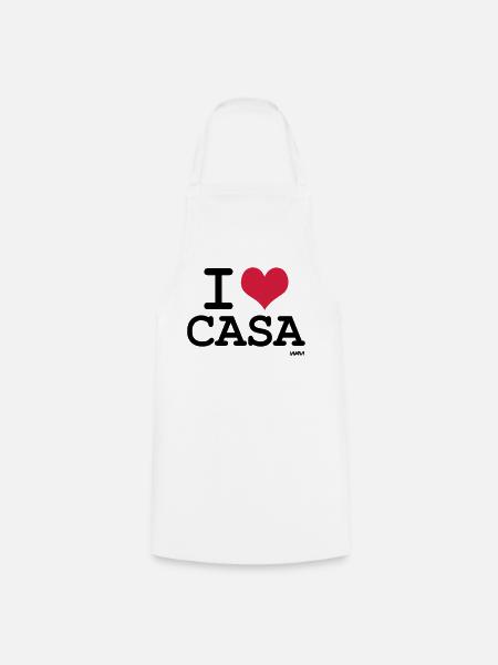 j'aime Casablanca - couleurs personnalisables - Tablier de cuisine - blanc