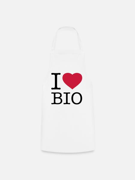 I LOVE BIO - Kochschürze - Weiß