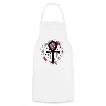 Ankh - Tablier de cuisine - blanc - Devant - AI Model Male 185 dark (185cm)
