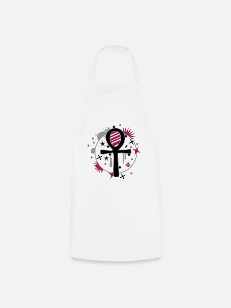 Ankh Symbol magisch und geheimnisvoll - Kochschürze - Weiß