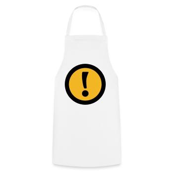 Achtung | Attention - Tablier de cuisine - blanc - Devant - AI Model Male 185 dark (185cm)