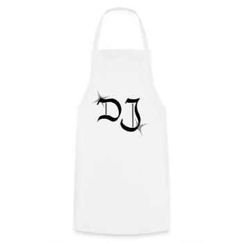 DJ monogram - Cooking Apron - white - Front - AI Model Male 185 dark (185cm)