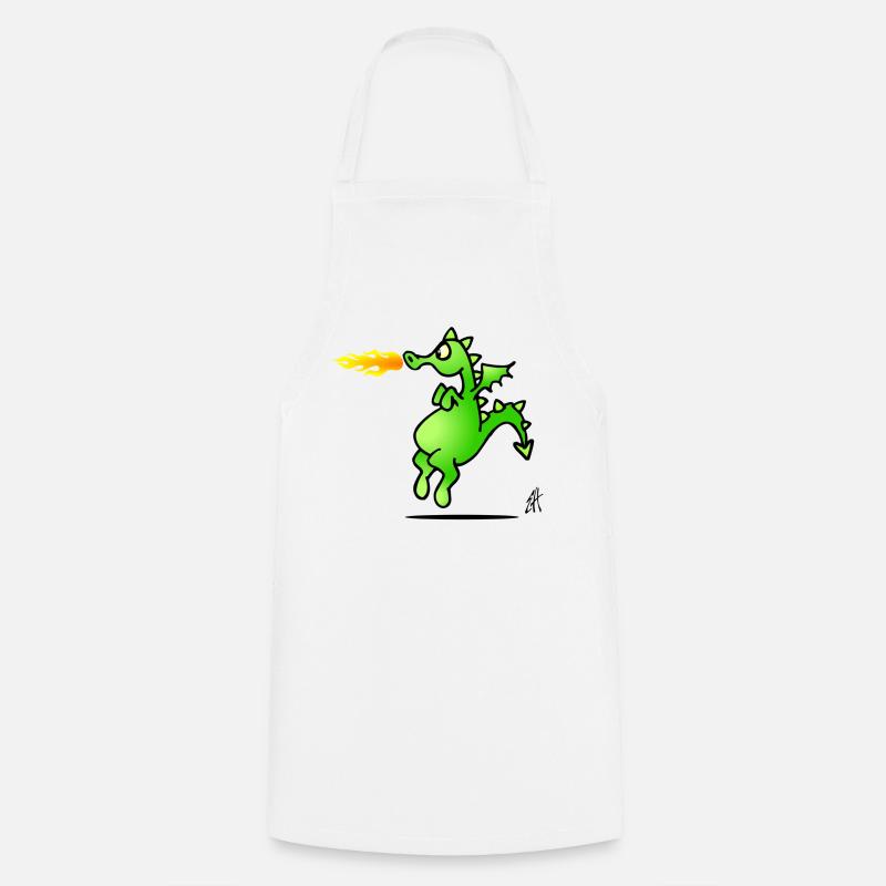Drachen - Kochschürze - Weiß