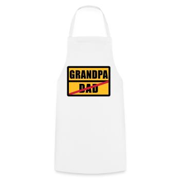 Dad - Grandpa - Cooking Apron - white - Front - AI Model Male 185 dark (185cm)