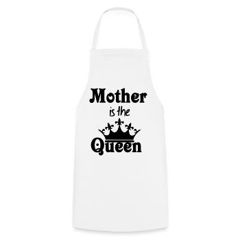 La mère est le cadeau de la reine - Tablier de cuisine - blanc - Devant - AI Model Male 185 dark (185cm)