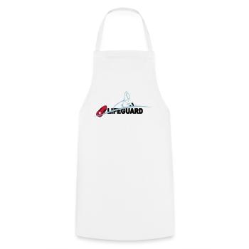 Lifeguard sauveteur aquatique - Tablier de cuisine - blanc - Devant - AI Model Male 185 dark (185cm)