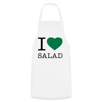 J’ADORE LA SALADE - Tablier de cuisine - blanc - Devant - AI Model Male 185 dark (185cm)