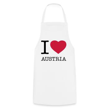 I LOVE AUSTRIA Österreich - Kochschürze - Weiß - Vorne - AI Model Male 185 dark (185cm)