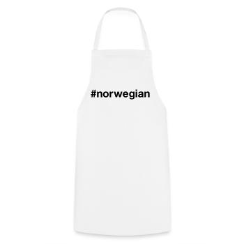 Norwegian Hashtag Norway Norway Norge - Cooking Apron - white - Front - AI Model Male 185 dark (185cm)