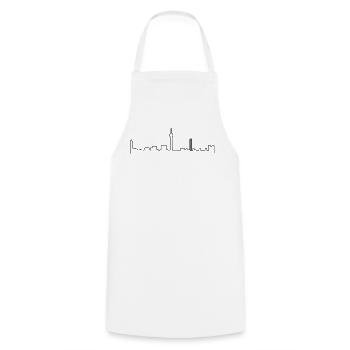 düsseldorf skyline - Kochschürze - Weiß - Vorne - AI Model Male 185 dark (185cm)