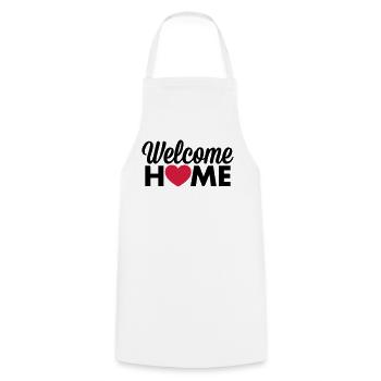 Coeur de Welcome Home - Tablier de cuisine - blanc - Devant - AI Model Male 185 dark (185cm)