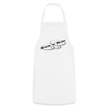 Drum 'n' Bass Design - Kochschürze - Weiß - Vorne - AI Model Male 185 dark (185cm)