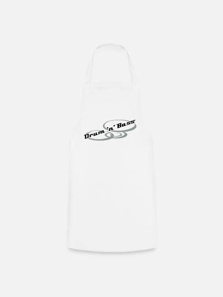 Drum 'n' Bass Design - Kochschürze - Weiß