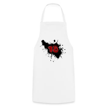 18th birthday - Cooking Apron - white - Front - AI Model Male 185 dark (185cm)