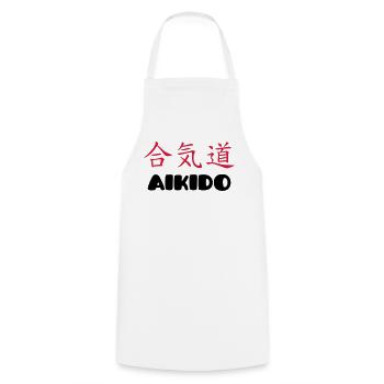 Aikido - Tablier de cuisine - blanc - Devant - AI Model Male 185 dark (185cm)