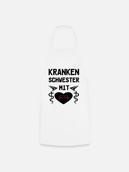 Krankenschwester mit Herz Medizin Geschenk - Kochschürze - Weiß