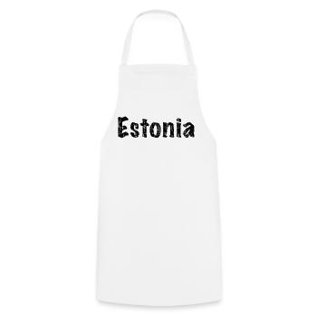 Estonia - Kochschürze - Weiß - Vorne - AI Model Male 185 dark (185cm)