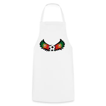 Soccer Portugal - Cooking Apron - white - Front - AI Model Male 185 dark (185cm)