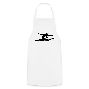 Gymnastic girl - Cooking Apron - white - Front - AI Model Male 185 dark (185cm)