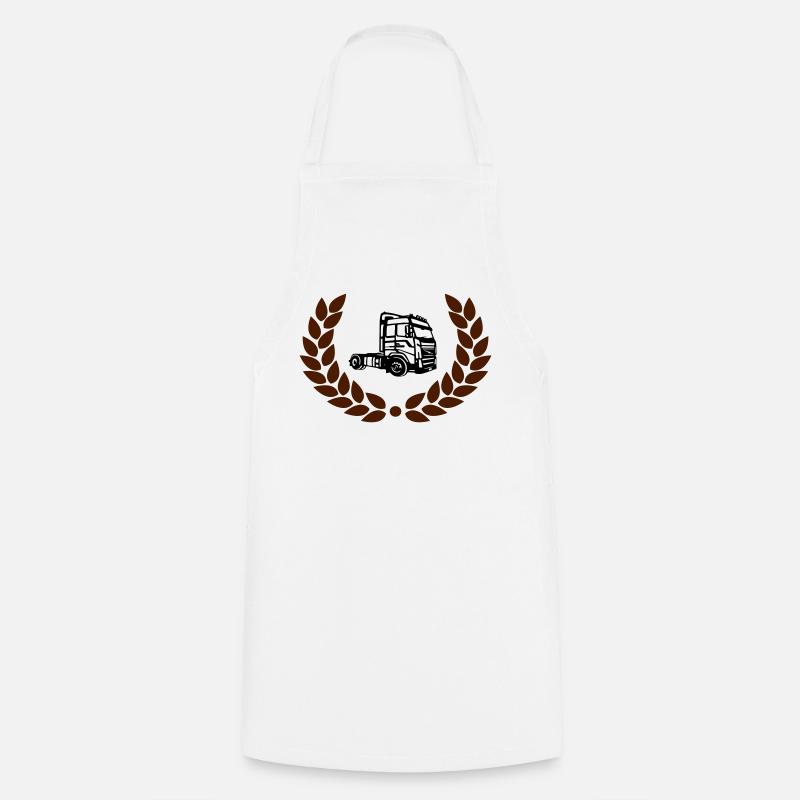 Nous faisons des camions dans le bicolor couronne - Tablier de cuisine - blanc
