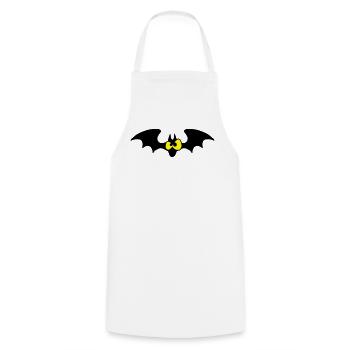 Fledermaus - Kochschürze - Weiß - Vorne - AI Model Male 185 dark (185cm)